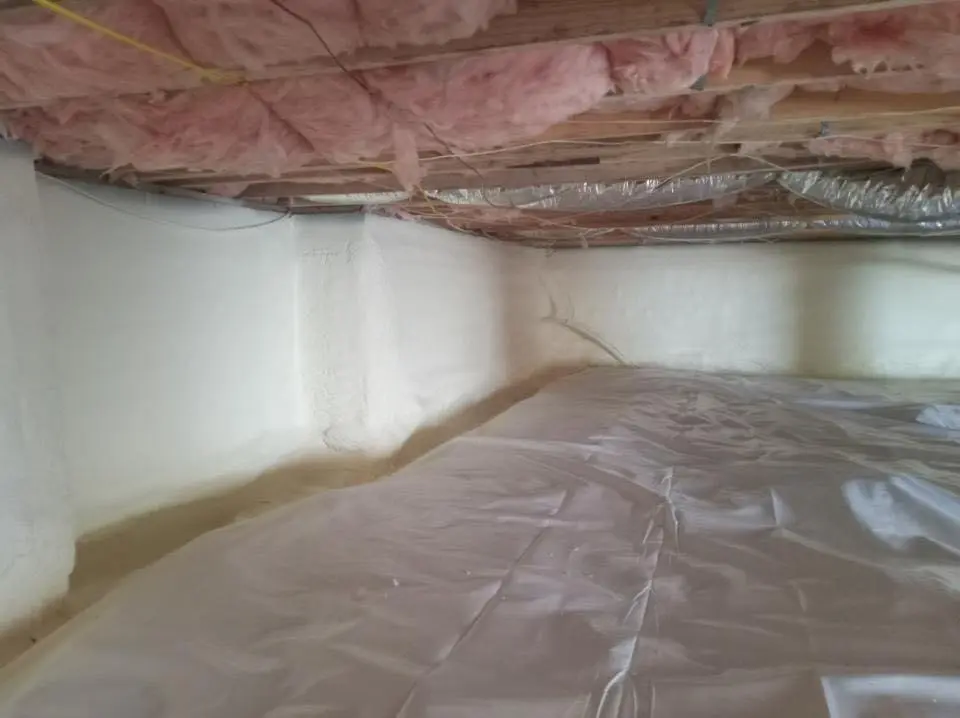 Crawl space encapsulation with closed-cell spray foam for Spray Foam Roofing in Conway